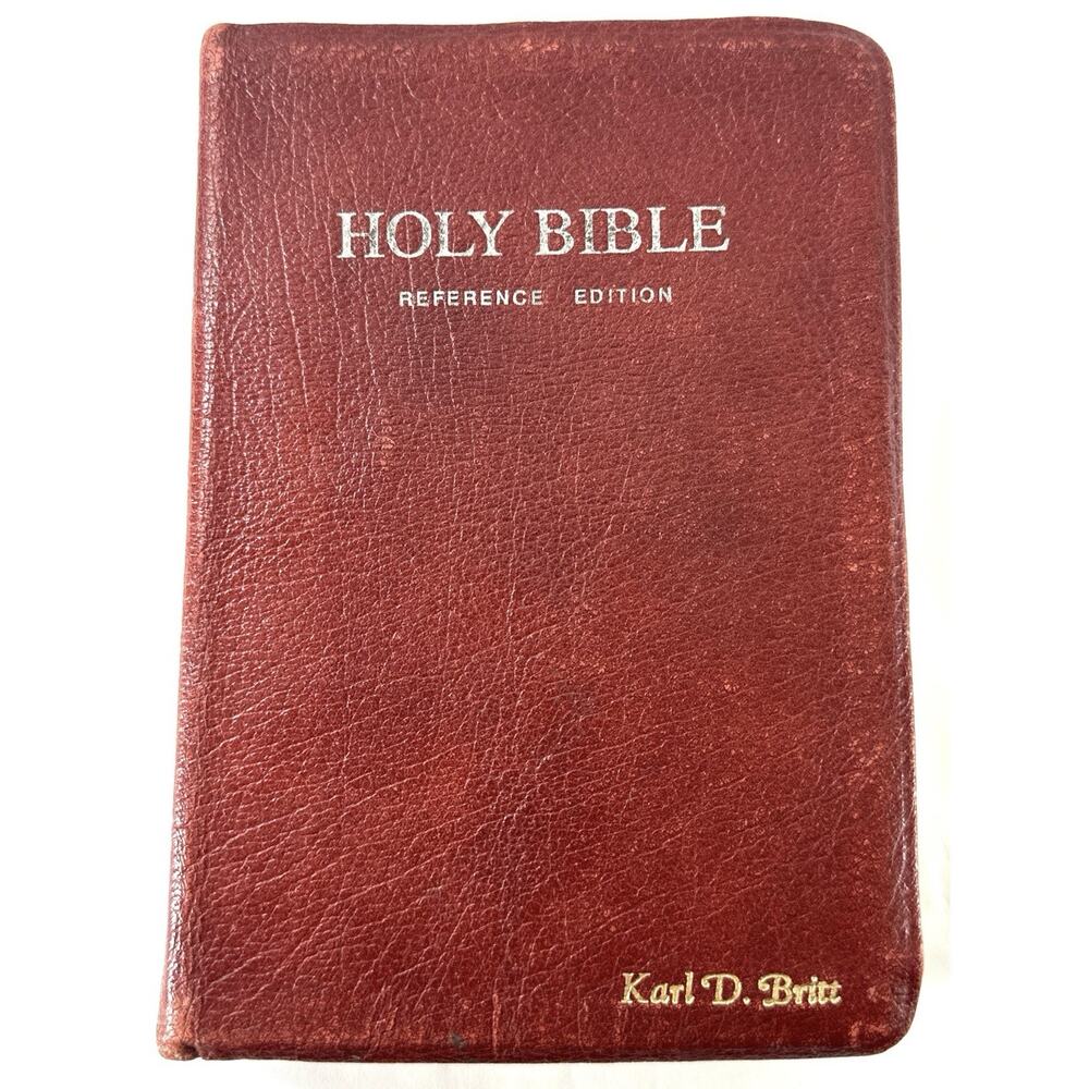 1972 Nelson KJV Reference Bible – Red Leatherette, Gilt Pages, Family Records